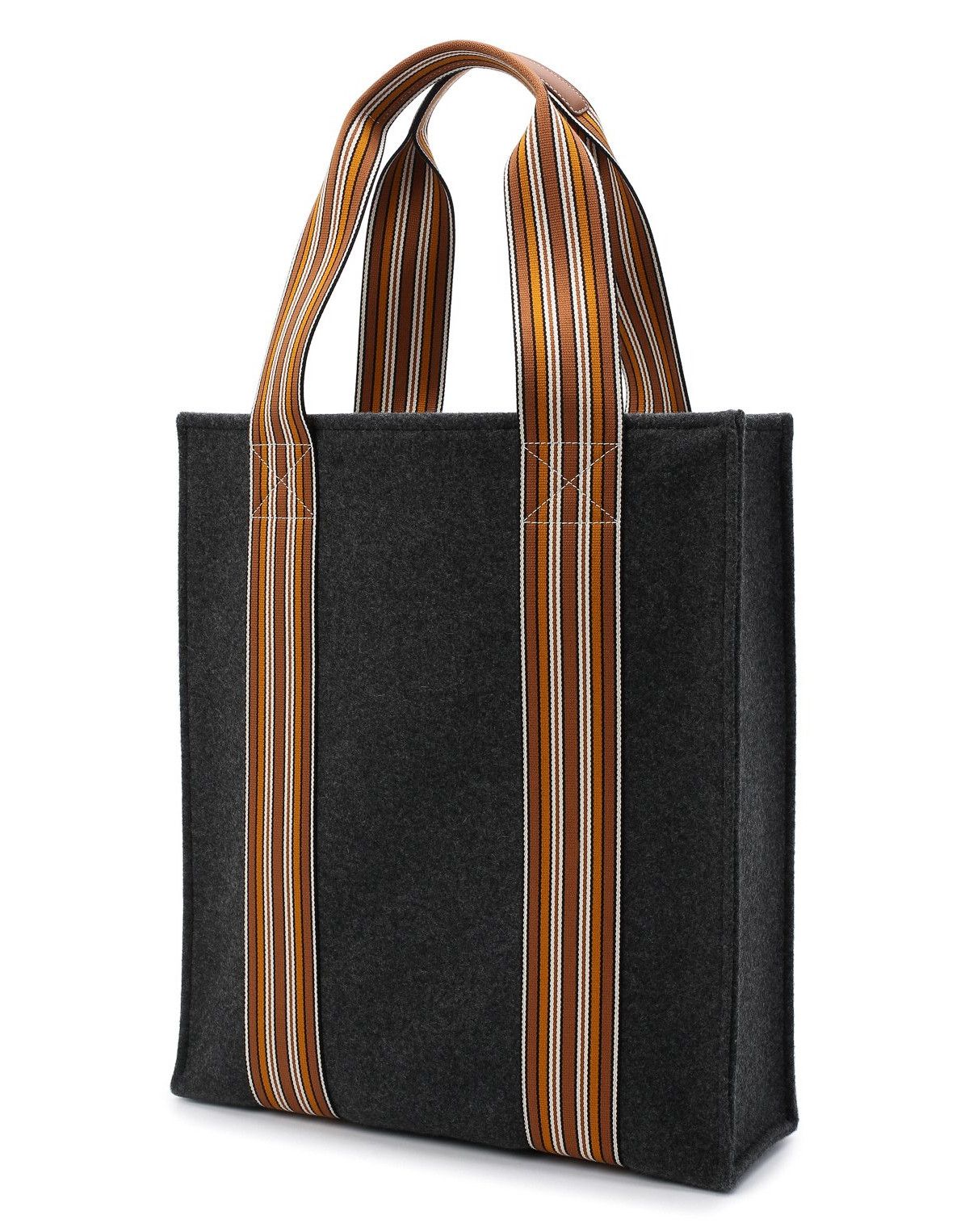 Loro Piana LORO PIANA Suitcase Stripes dark gray cashmere tote bag NWT Size ONE SIZE - 1 Thumbnail