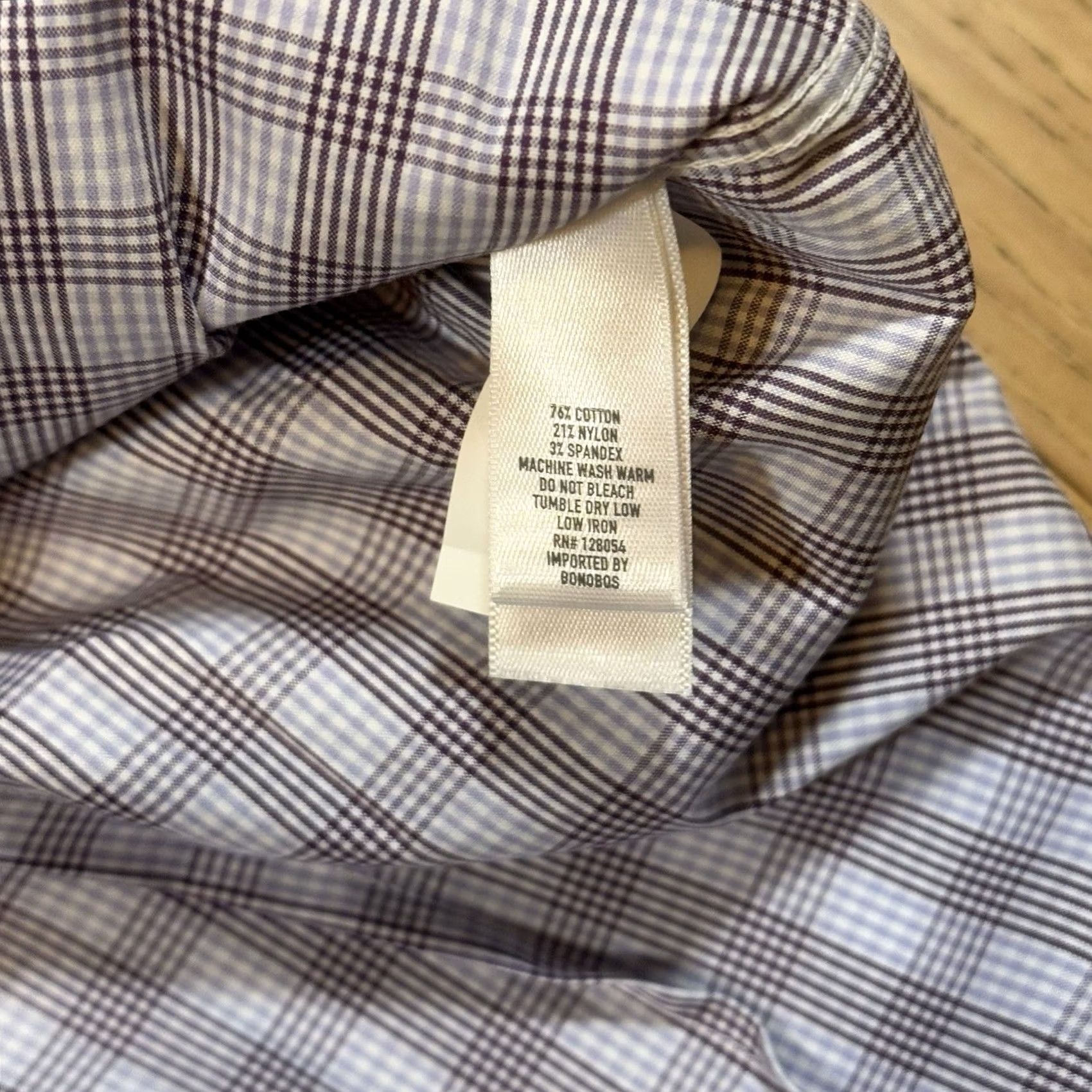 Vintage Bonobos Shirt Mens 15.5 33 Stretch Slim Fit Long Sleeve Blue Plaid Button-Up Size US L / EU 52-54 / 3 - 3 Thumbnail
