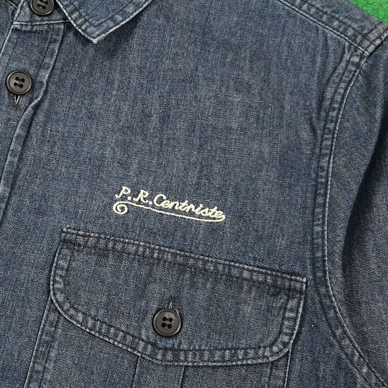 A.P.C. Vintage A.P.C P.R. Centriste Embroidery Denim Shirt C301N37 Size US XS / EU 42 / 0 - 3 Thumbnail