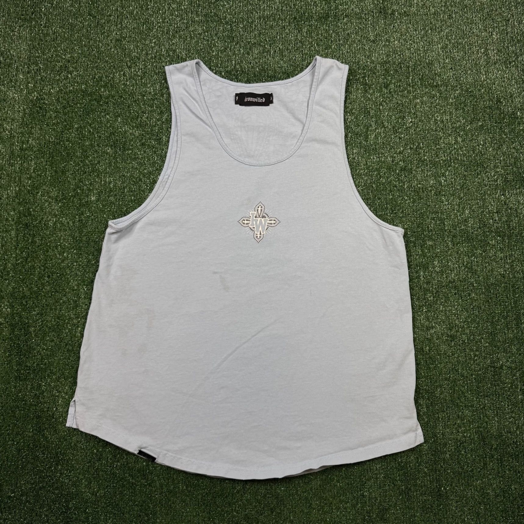 Vintage Iron Willed Tank Top Shirt Men's M Blue Sleeveless Activewear Performance Size US M / EU 48-50 / 2 - 3 Thumbnail