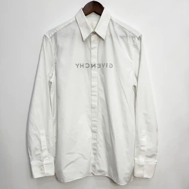 Givenchy Givenchy Summer White Cotton Long Sleeve Shirt 0089 Size US M / EU 48-50 / 2 - 1 Thumbnail