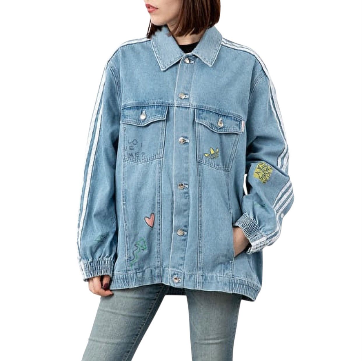 Adidas 🔥ADIDAS X FIORUCCI BLUE DENIM JACKETS Size M / US 6-8 / IT 42-44 - 1 Thumbnail