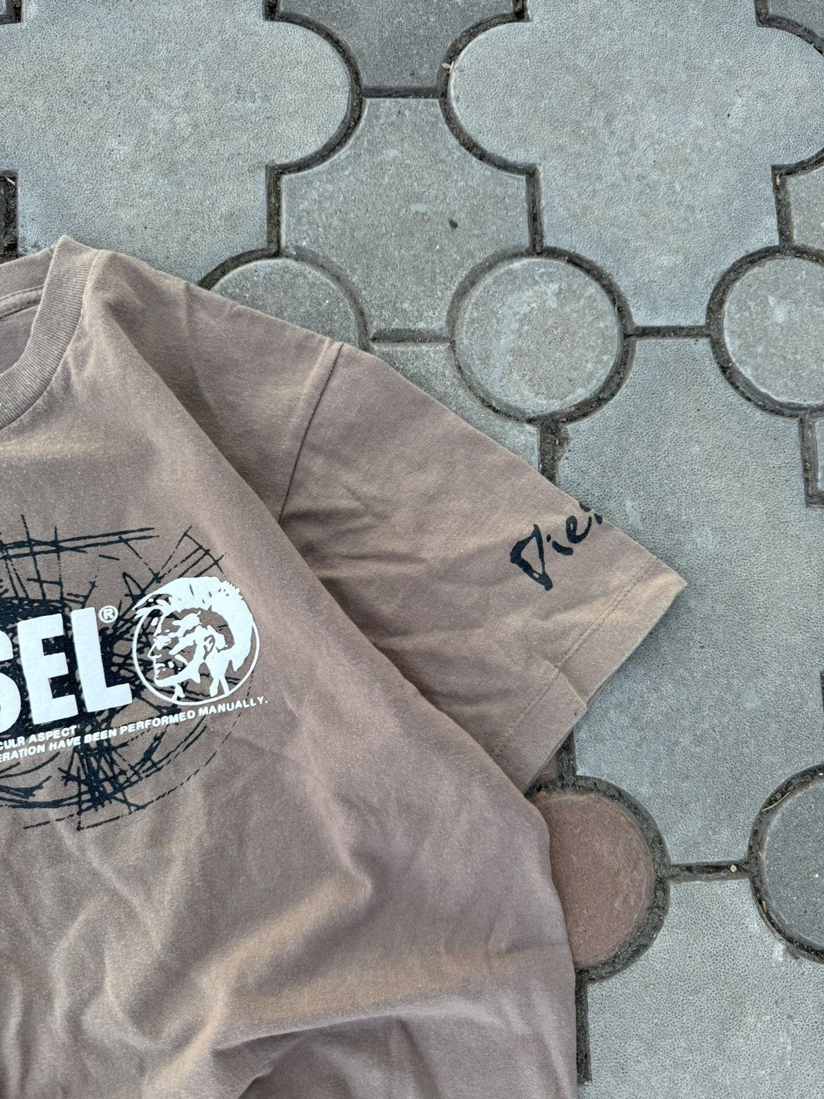 Diesel × Vintage Vintage Diesel Spell Out Big Logo Tee Shirt Opium Size US L / EU 52-54 / 3 - 4 Thumbnail