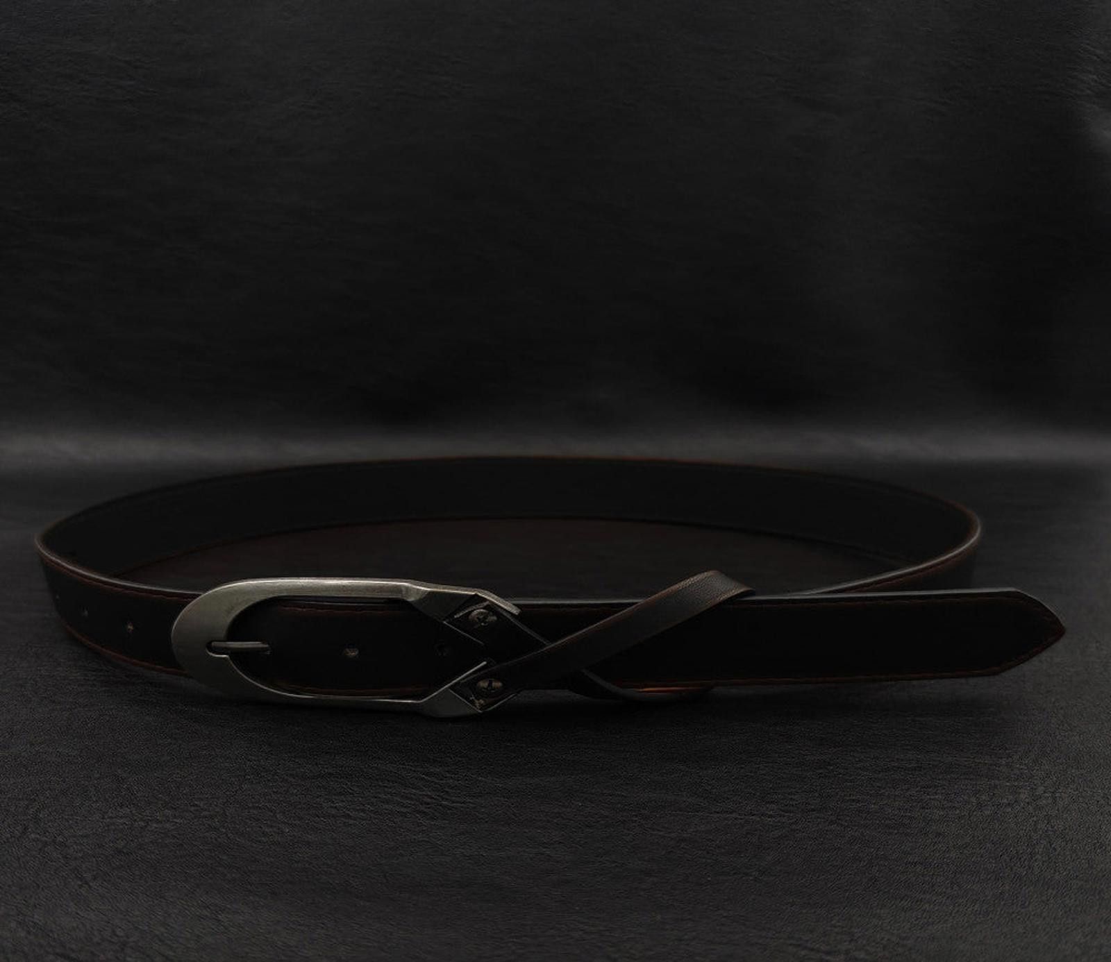 Other Premium Leather Belt with Unique Buckle Size ONE SIZE - 5 Thumbnail