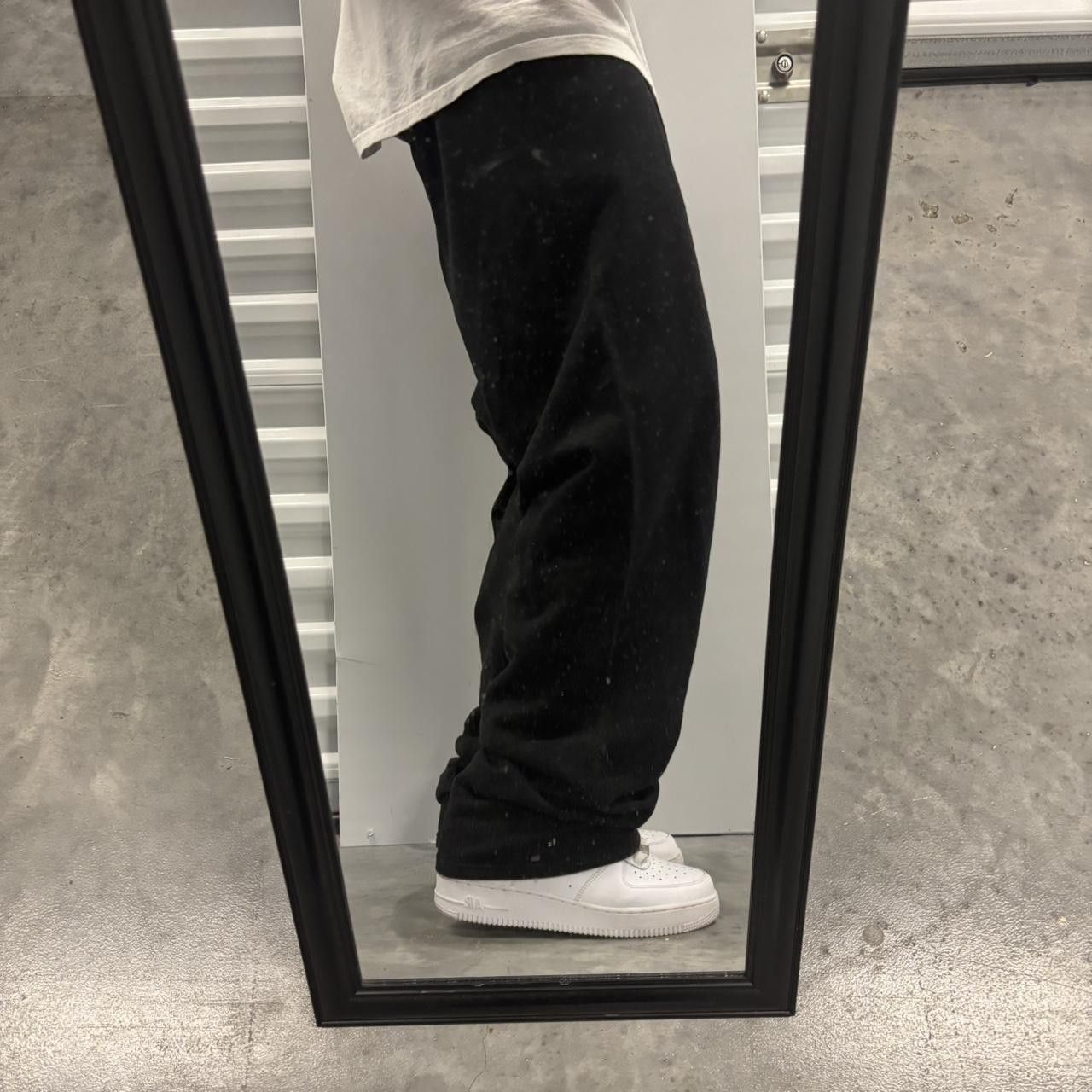 Japanese Brand × Vintage Crazy Vintage Y2K/2000s Baggy Black Essential Sweatpants! Size US 34 / EU 50 - 2 Thumbnail