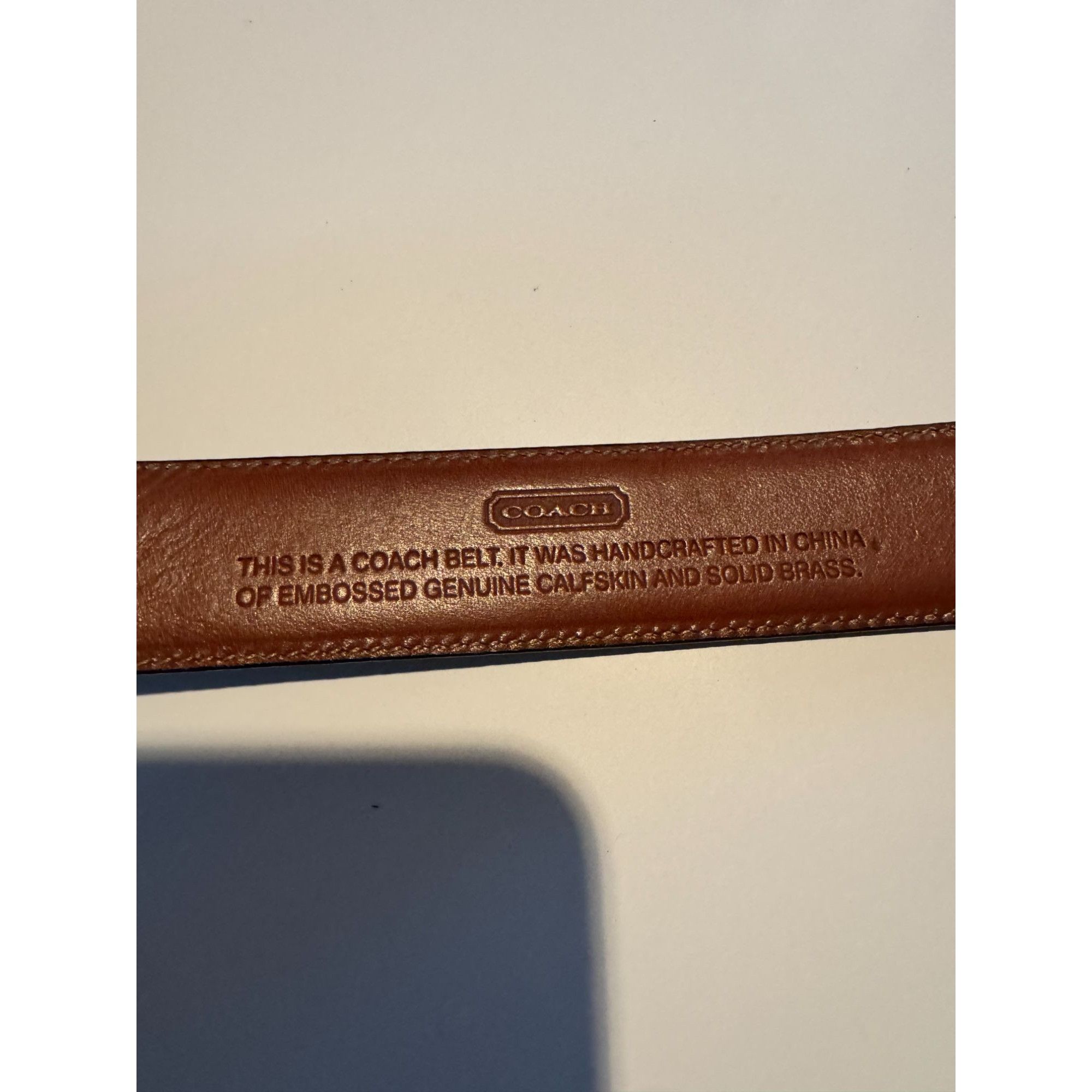 Coach Men's Size 30 Coach Genuine Leather Black 5903 Belt Size 30 - 2 Thumbnail