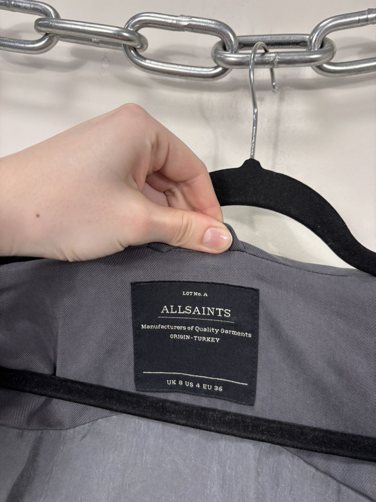 Allsaints AllSaints Hoxton Monument Coat Women’s Grey Asymmetrical Size S / US 4 / IT 40 - 13 Thumbnail