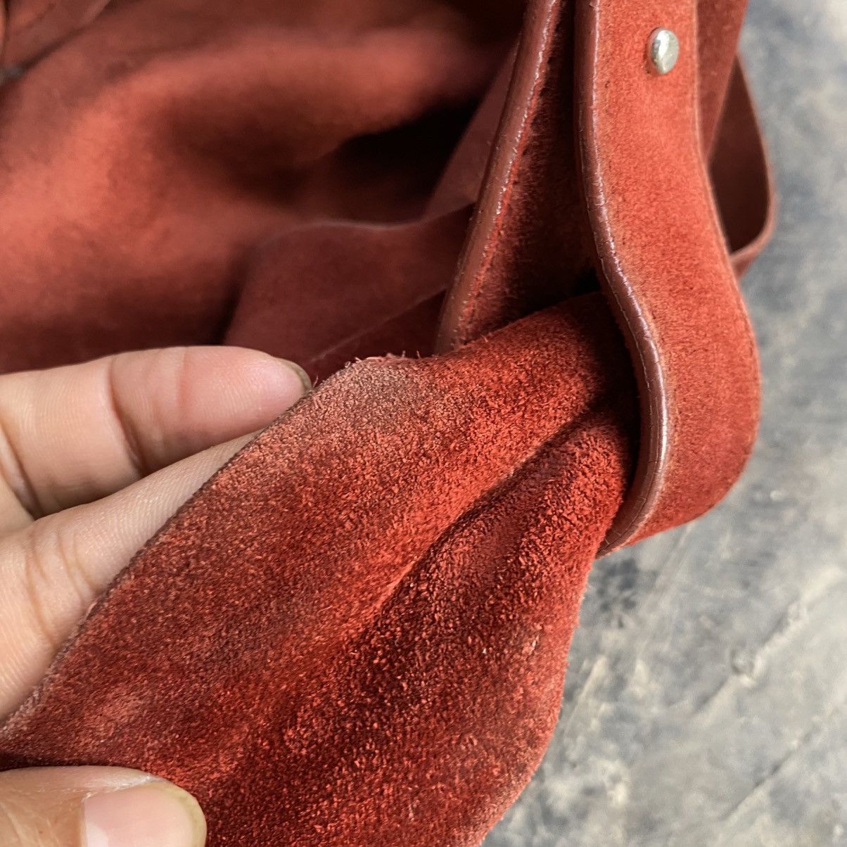 Jil Sander JIL SANDER Red Suede Shoulder Bag Size ONE SIZE - 11 Thumbnail