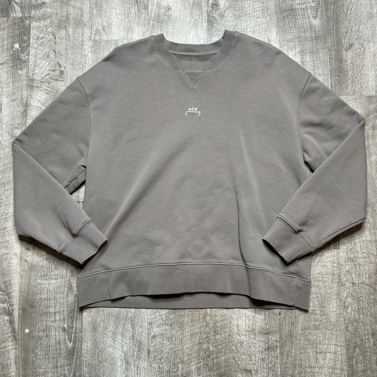 image of A Cold Wall Acw Crewneck Pullover Sweatshirt Size XL in Grey, Men's