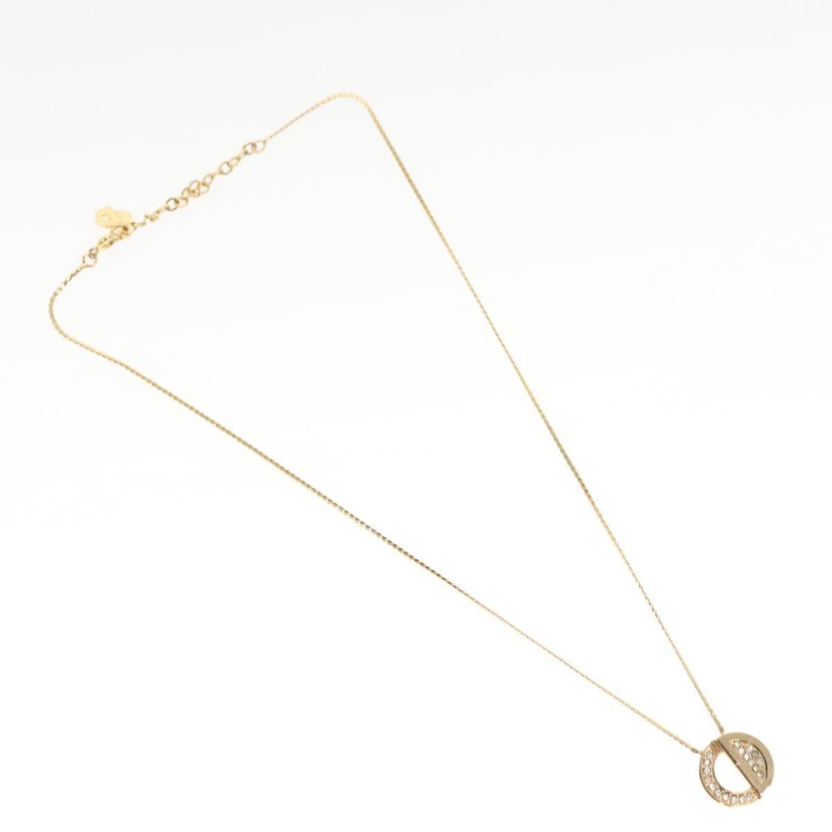Dior Christian Dior CD Pendant Necklace Metal and Crystals Size ONE SIZE - 1 Thumbnail