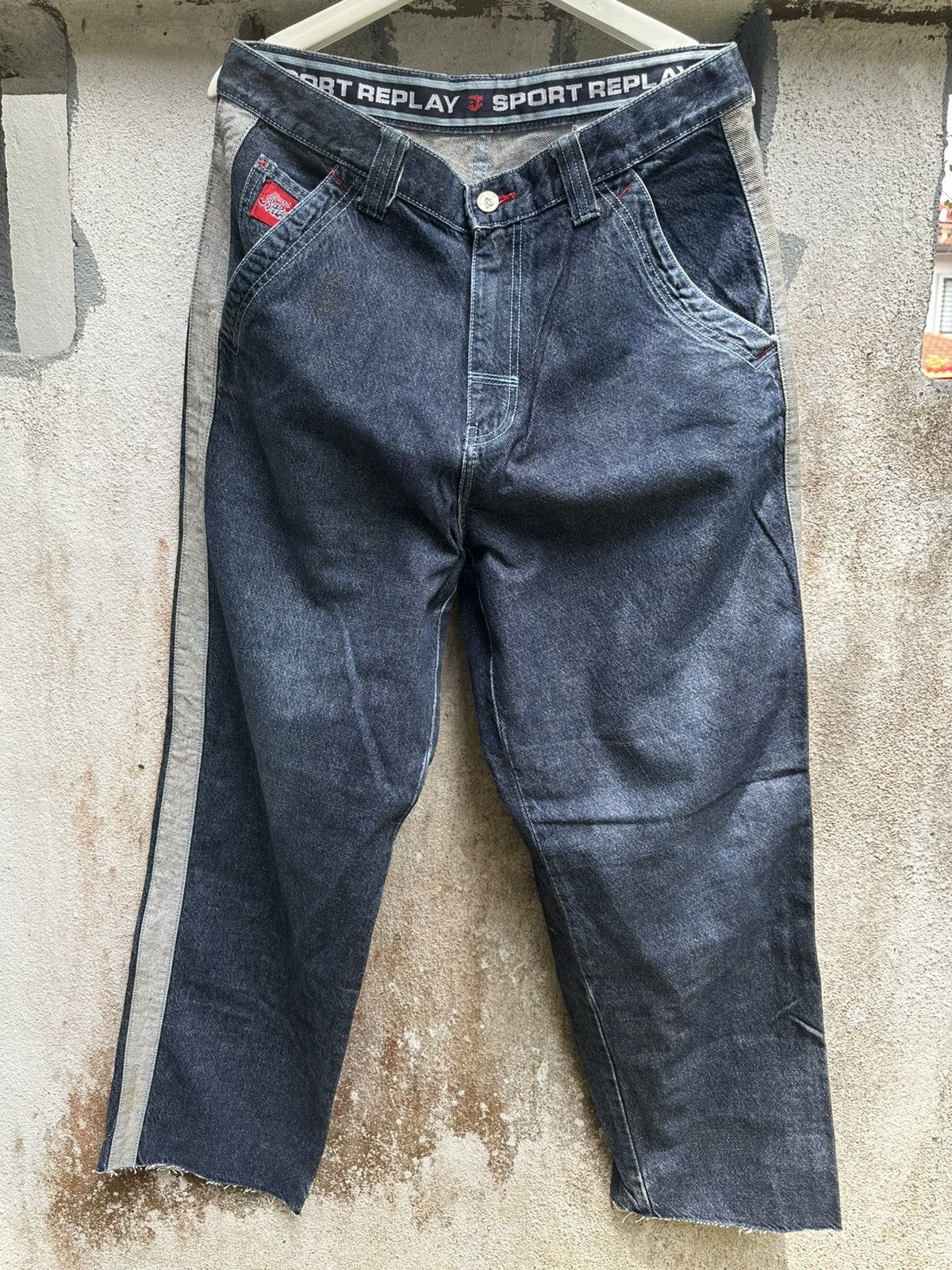 If Six Was Nine × Replay Vintage 90s SPORT REPLAY Baggy HipHop Pants BOSS01 Size US 35 - 2 Thumbnail