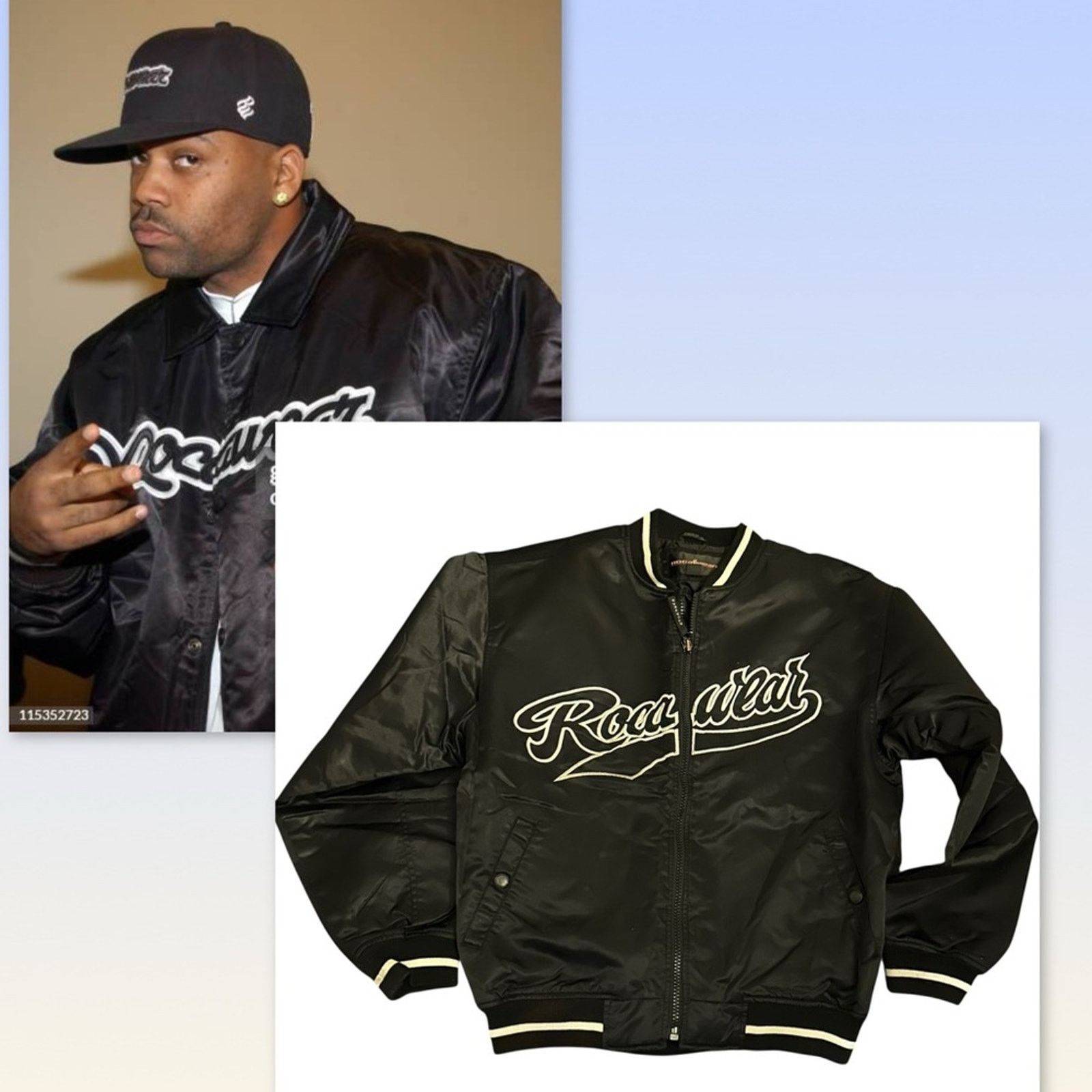 Rocawear Y2K Vintage RocaWear Logo Spell Out Varsity SBomber Jacket Size US M / EU 48-50 / 2 - 1 Thumbnail