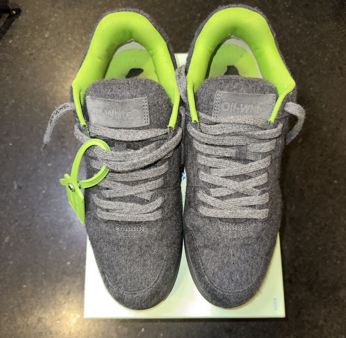 Off-White OUT OF OFFICE WOOL DARK GREY DARK OFF - WHITE Size US 11.5 / EU 44-45 - 3 Thumbnail