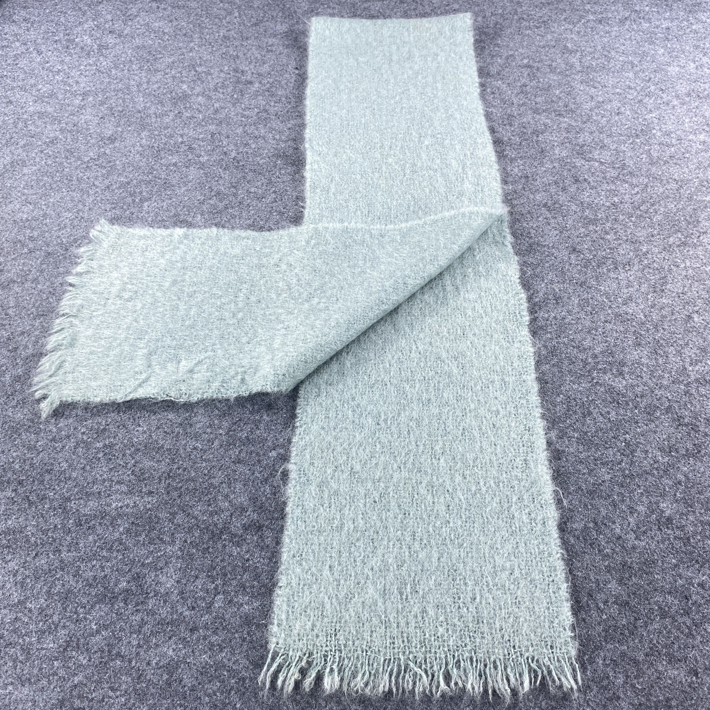 Vintage MOHAIR Scarf # Muffler # Neckwear # D472 Size ONE SIZE - 4 Thumbnail