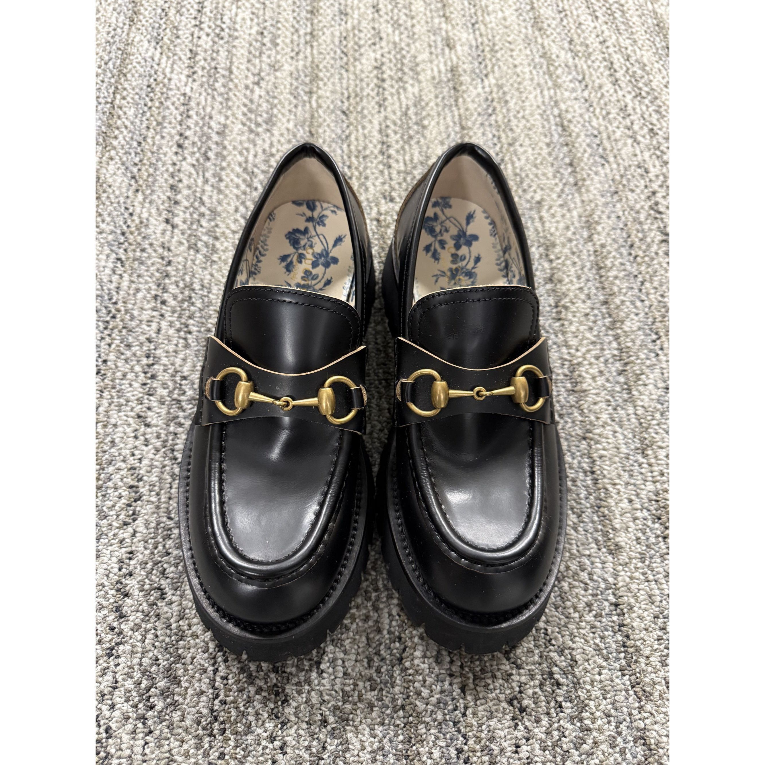 Gucci Gucci Womens Black Leather Horsebit Loafers Size 38 Made In Size US 8 / IT 38 - 1 Thumbnail