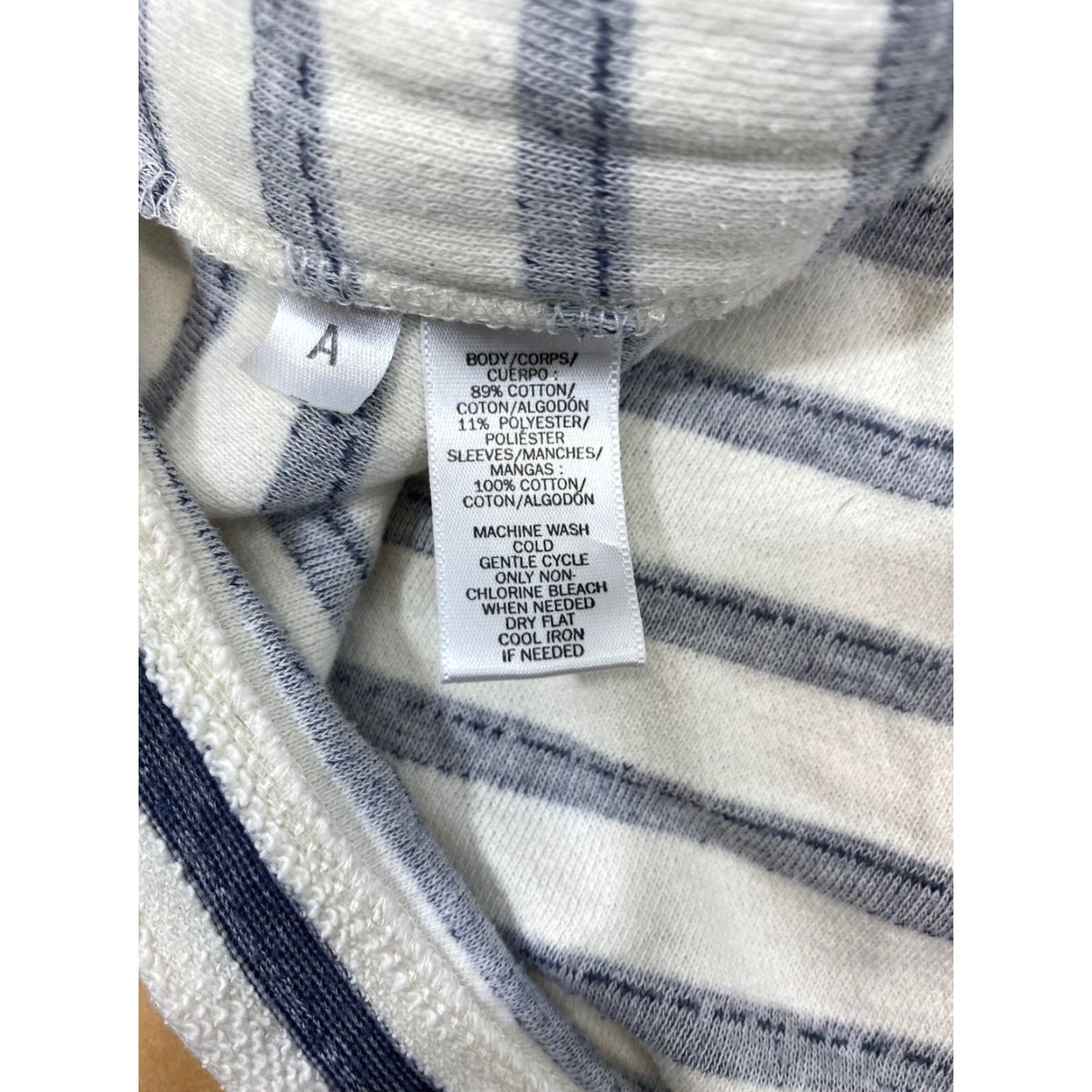 Lou & Grey Lou & Grey By Loft Striped Zip Up Moto Jacket L Gray Shirt Womens Casual Size L / US 10 / IT 46 - 4 Thumbnail