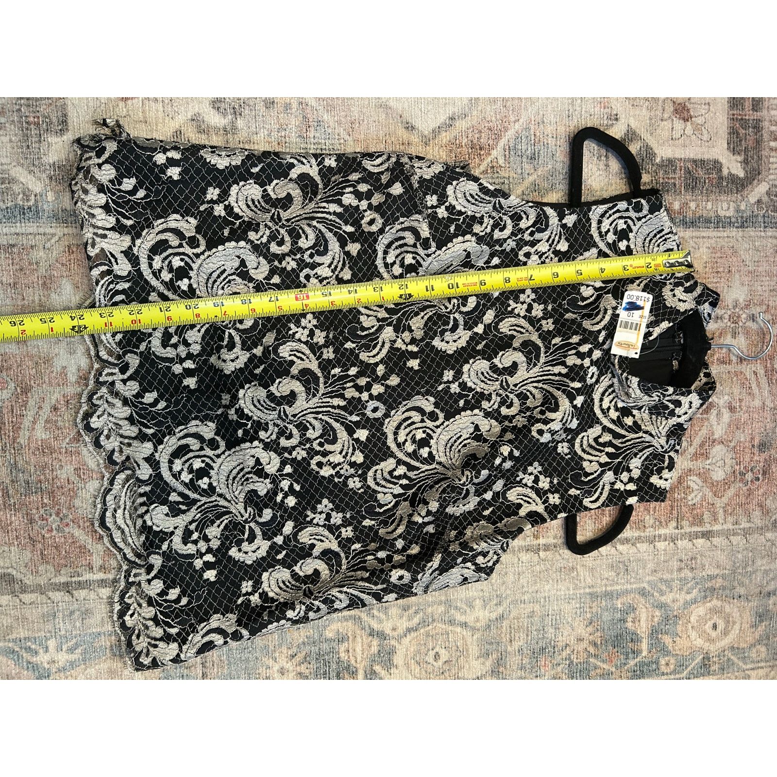 Talbots Talbots NWT Black Lattice Lace High-Neck Blouse, Sz 10, $118 Size L / US 10 / IT 46 - 6 Thumbnail
