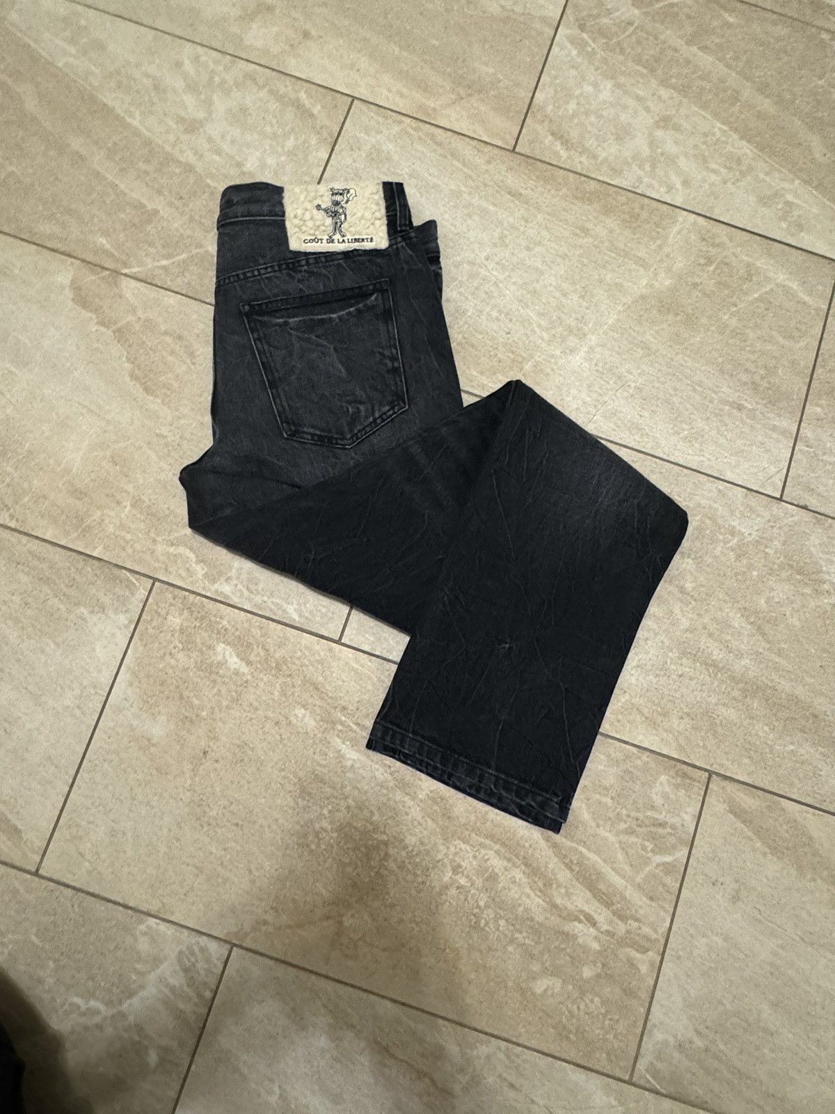 Cout de la Liberte Black Rafa Jeans New with Tags $725 Size US 32 / EU 48 - 5 Thumbnail