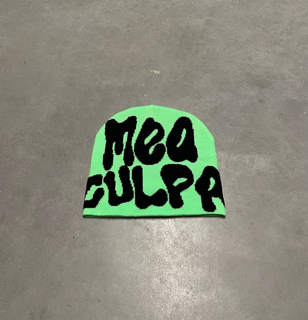Hat Green & Black Mea Culpa Beanie Grailed