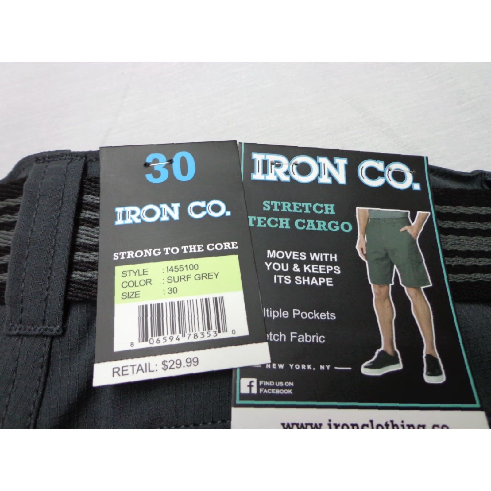 Vintage IRON CO. Warder Stretch Tech Cargo Belted Shorts Surf Grey Size 30 NEW Size US 30 / EU 46 - 4 Thumbnail