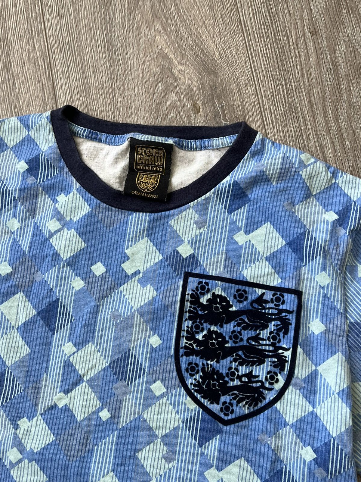Vintage Score Draw England T-Shirt Size US M / EU 48-50 / 2 - 3 Thumbnail