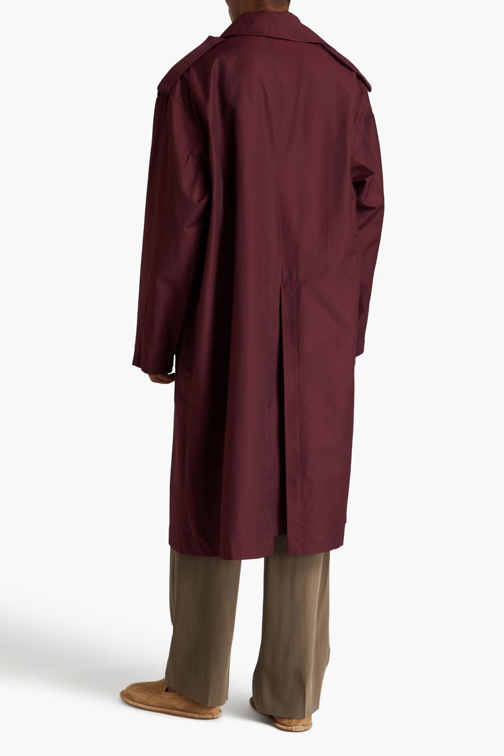 Studio Nicholson Marques cotton-blend twill coat in Merlot Size US M / EU 48-50 / 2 - 4 Thumbnail