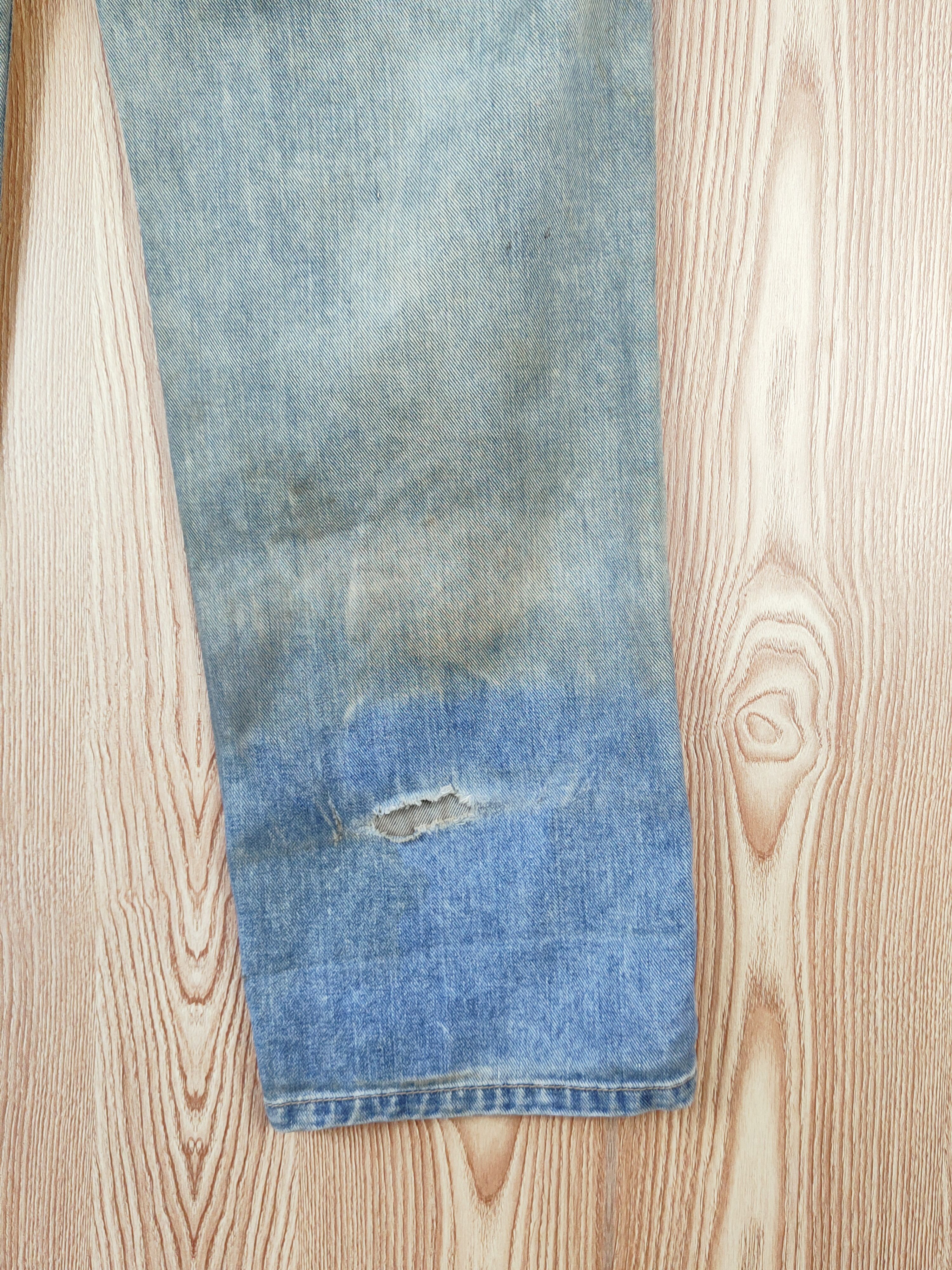 Japanese Brand Halley Stone Blue Faded Distressed Ripped Jeans #W504 Size US 34 / EU 50 - 13 Thumbnail