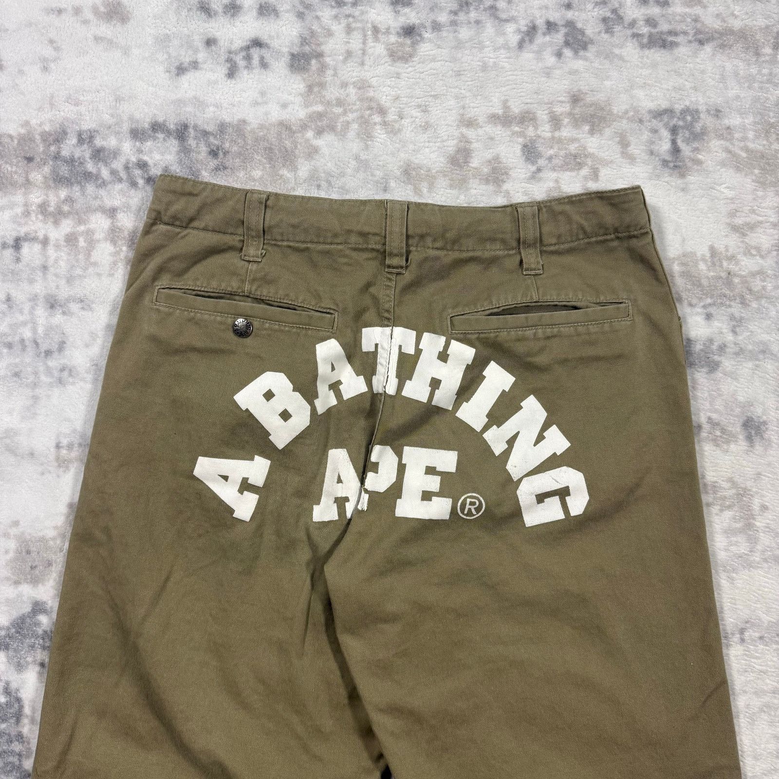 Bape × Nigo Authentic Bape 2000’s Arc Logo Khaki Chino Pants 30 Size US 30 / EU 46 - 2 Thumbnail