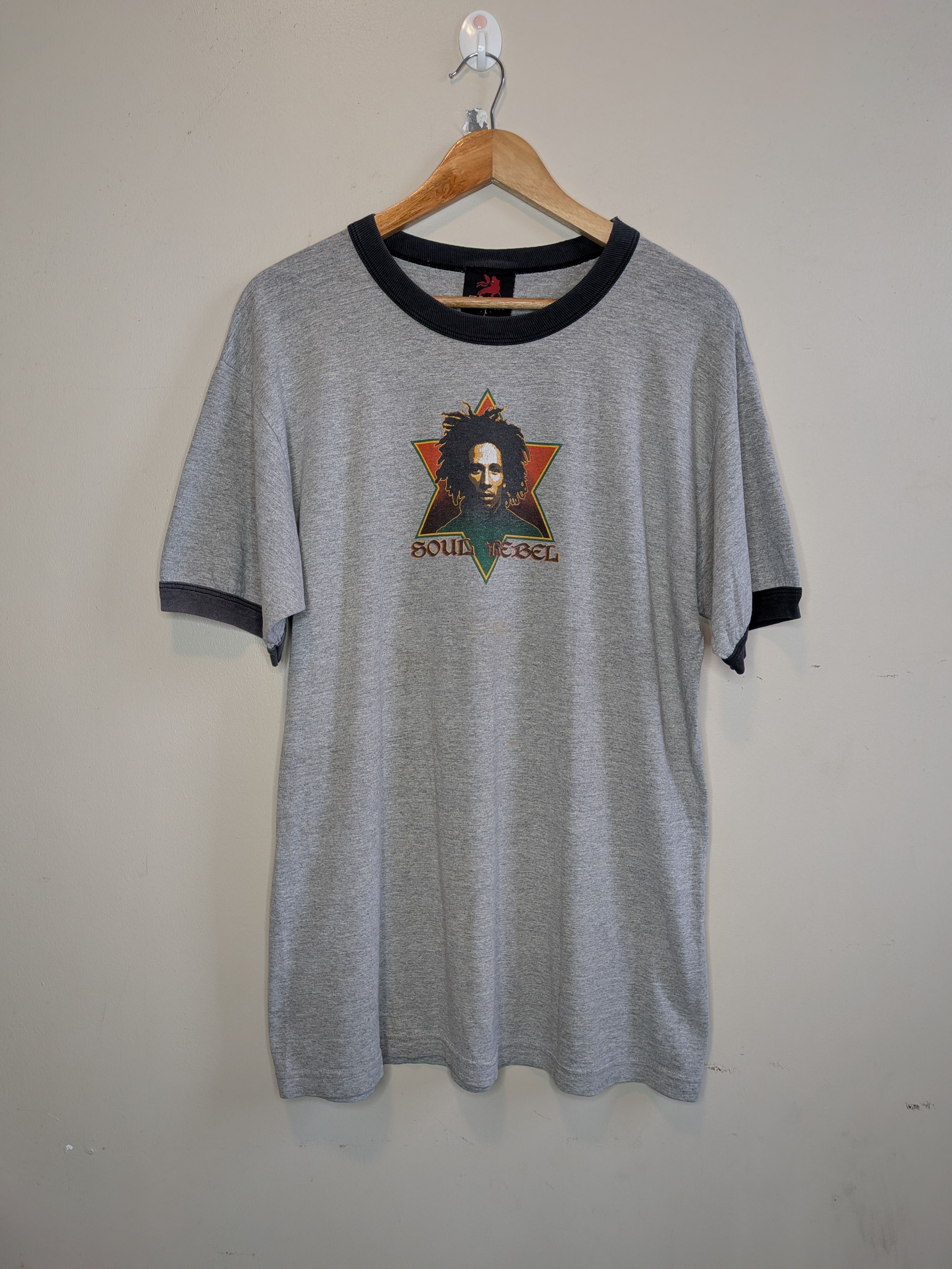 Vintage Bob Marley Ringer Tee Size US L / EU 52-54 / 3 - 1 Thumbnail