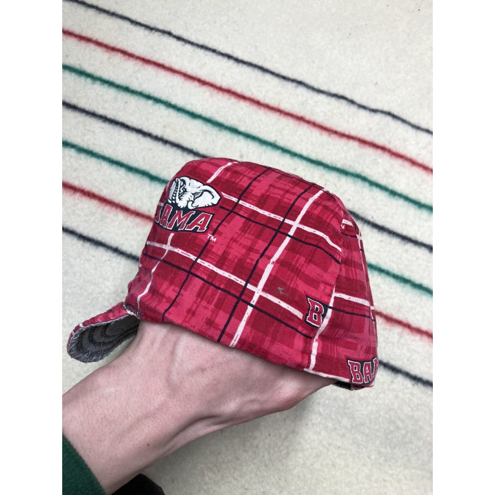 Vintage VINTAGE Handmade Alabama Roll Tide 80s cycling cap Hat One Size Red Men's Bill 1980s Style Party? Size US 35 - 6 Thumbnail