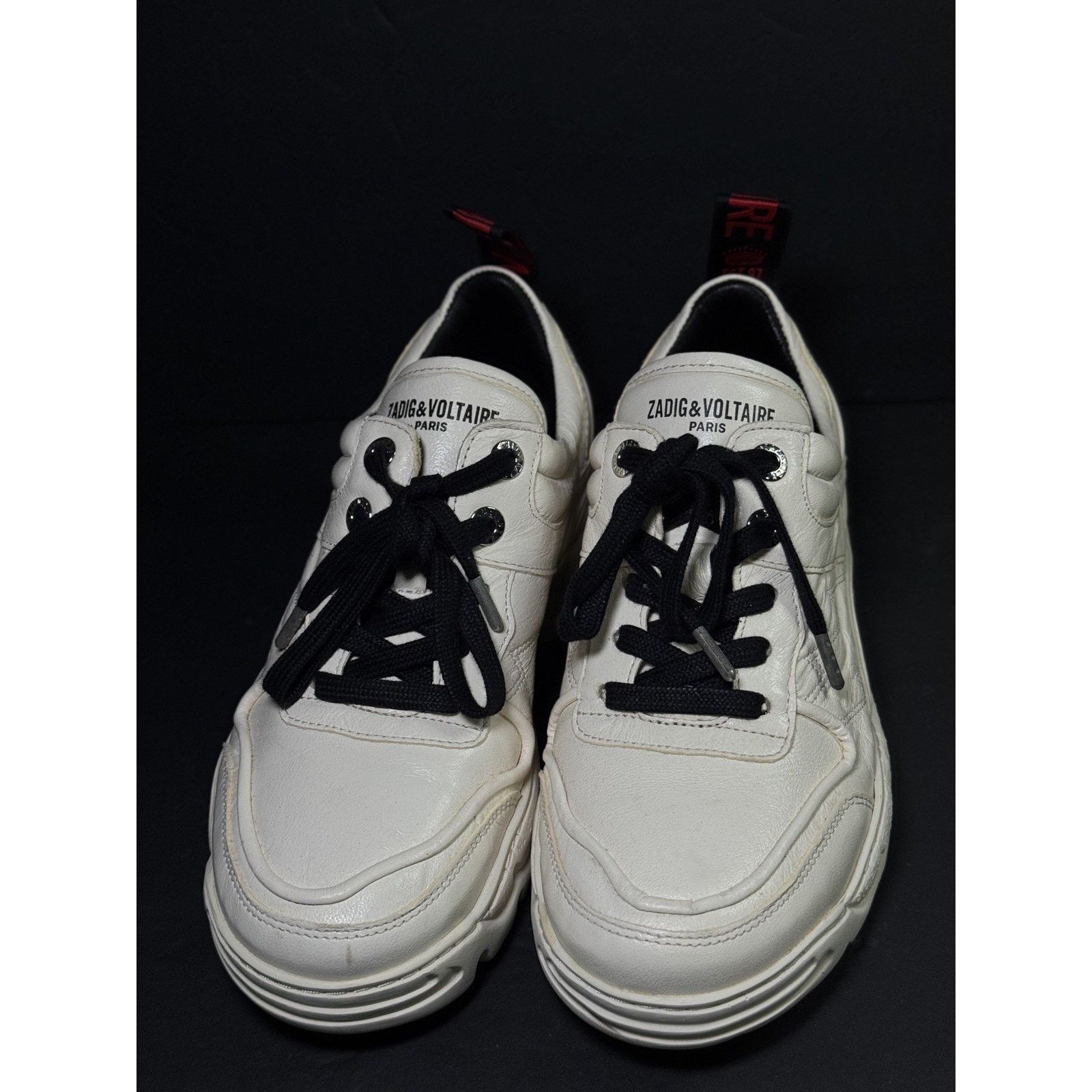 Zadig & Voltaire Zadig & Voltaire paris cream beige leather designer size 39 Size US 9 / IT 39 - 3 Thumbnail