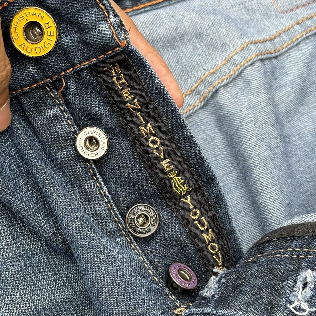 Ed Hardy Super Rare💥Christian Audigier Spell Out 💀 Jeans Size US 38 / EU 54 - 11 Thumbnail
