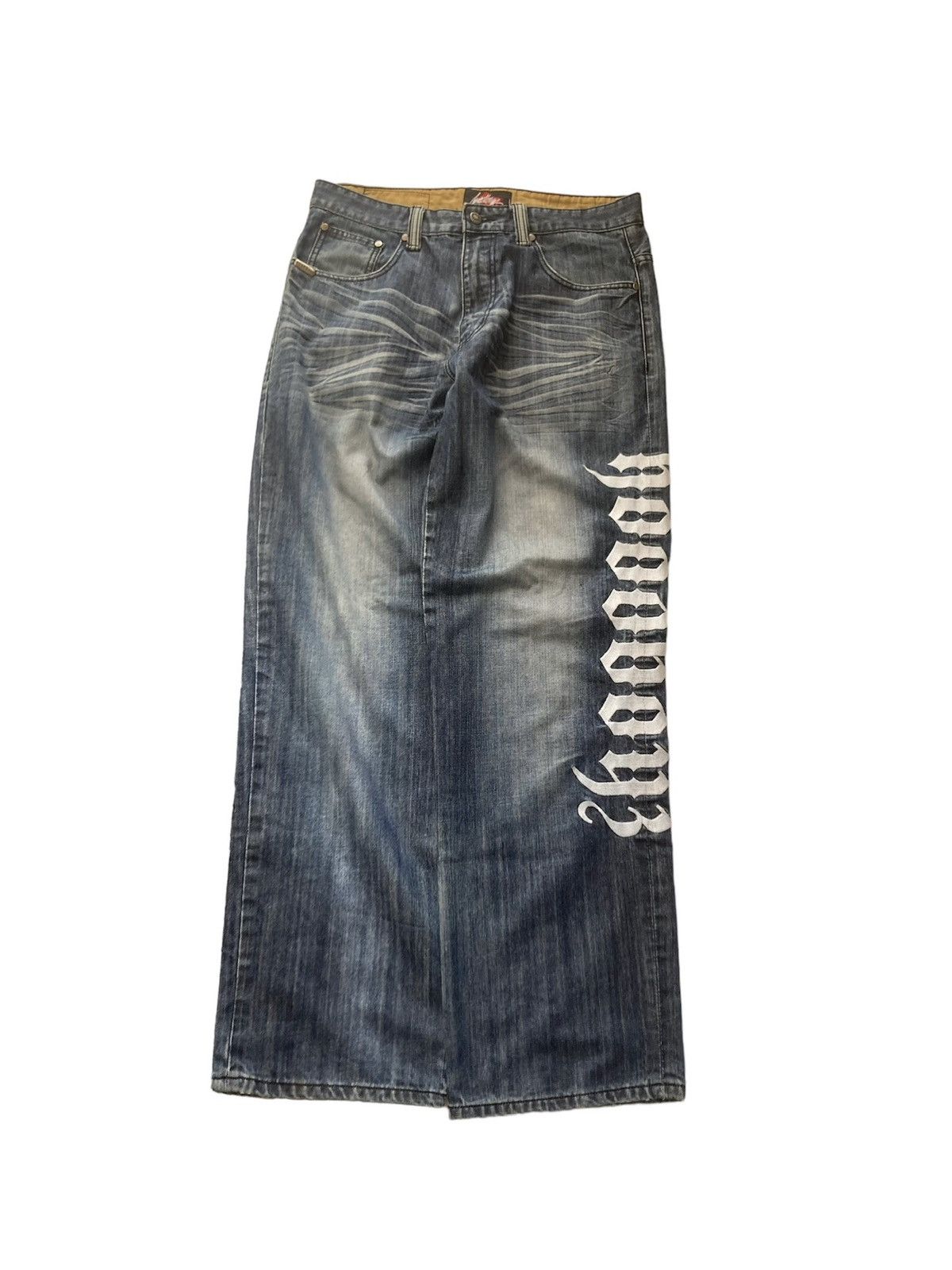 image of Ed Hardy x Hood Lab Hoodboyz Jeans in Navy, Men's (Size 34)
