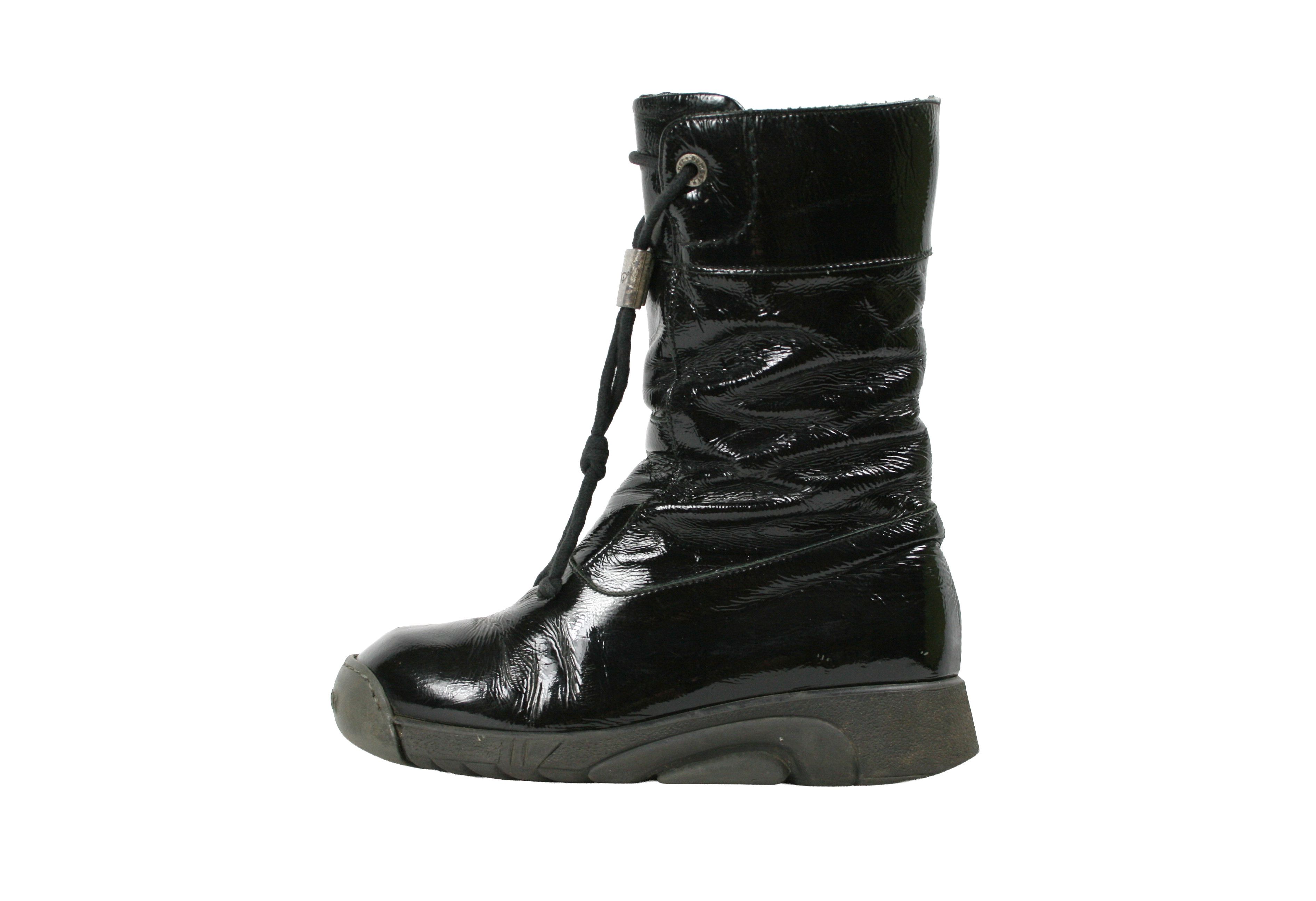 Japanese Brand 00S Bumper Y2K Patent Leather Mid Moto Boots Vintage Size US 6 / IT 36 - 2 Thumbnail