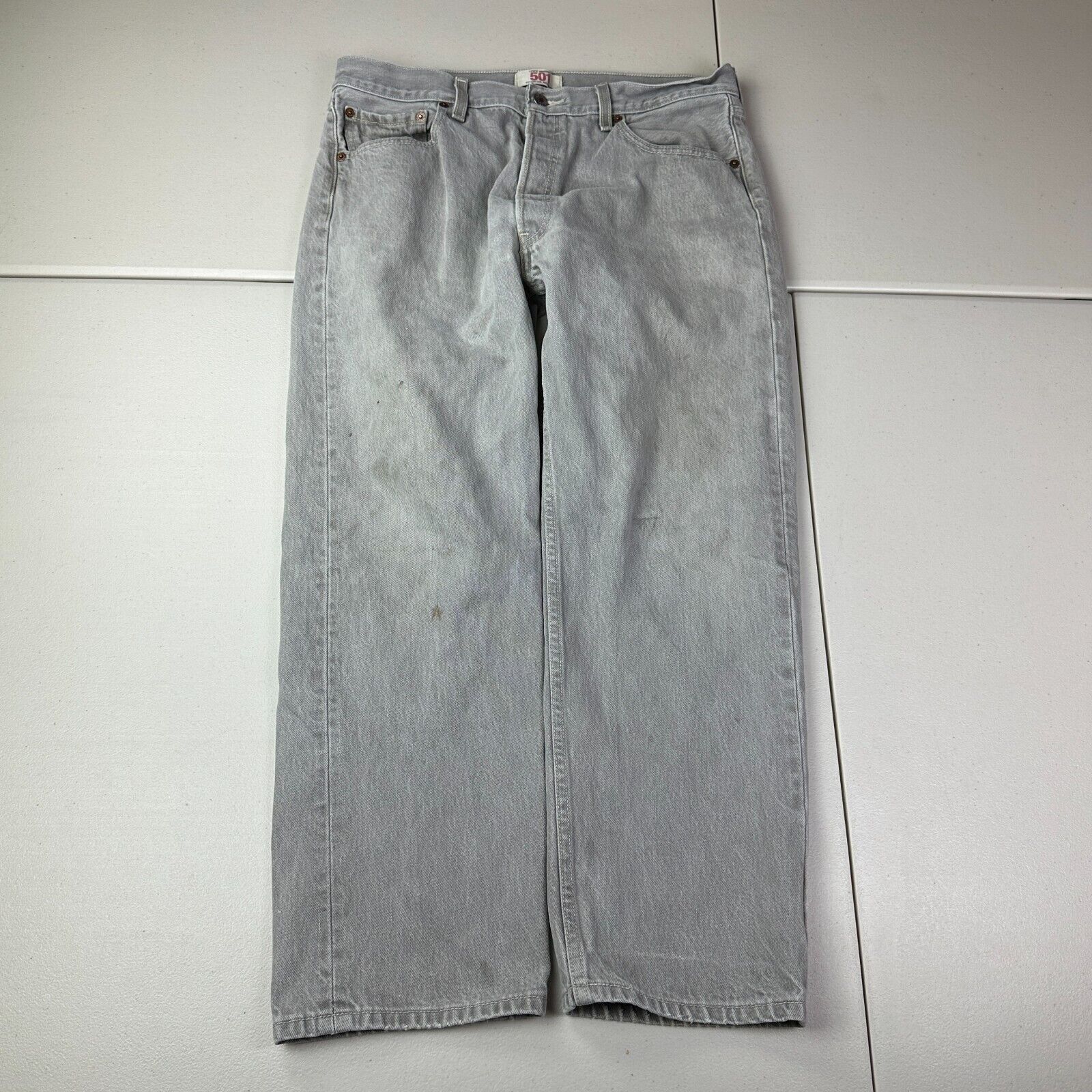 Levi's Levis 501 Mens Jeans Denim Straight Leg Button Fly (34x27) Size US 36 / EU 52 - 1 Thumbnail