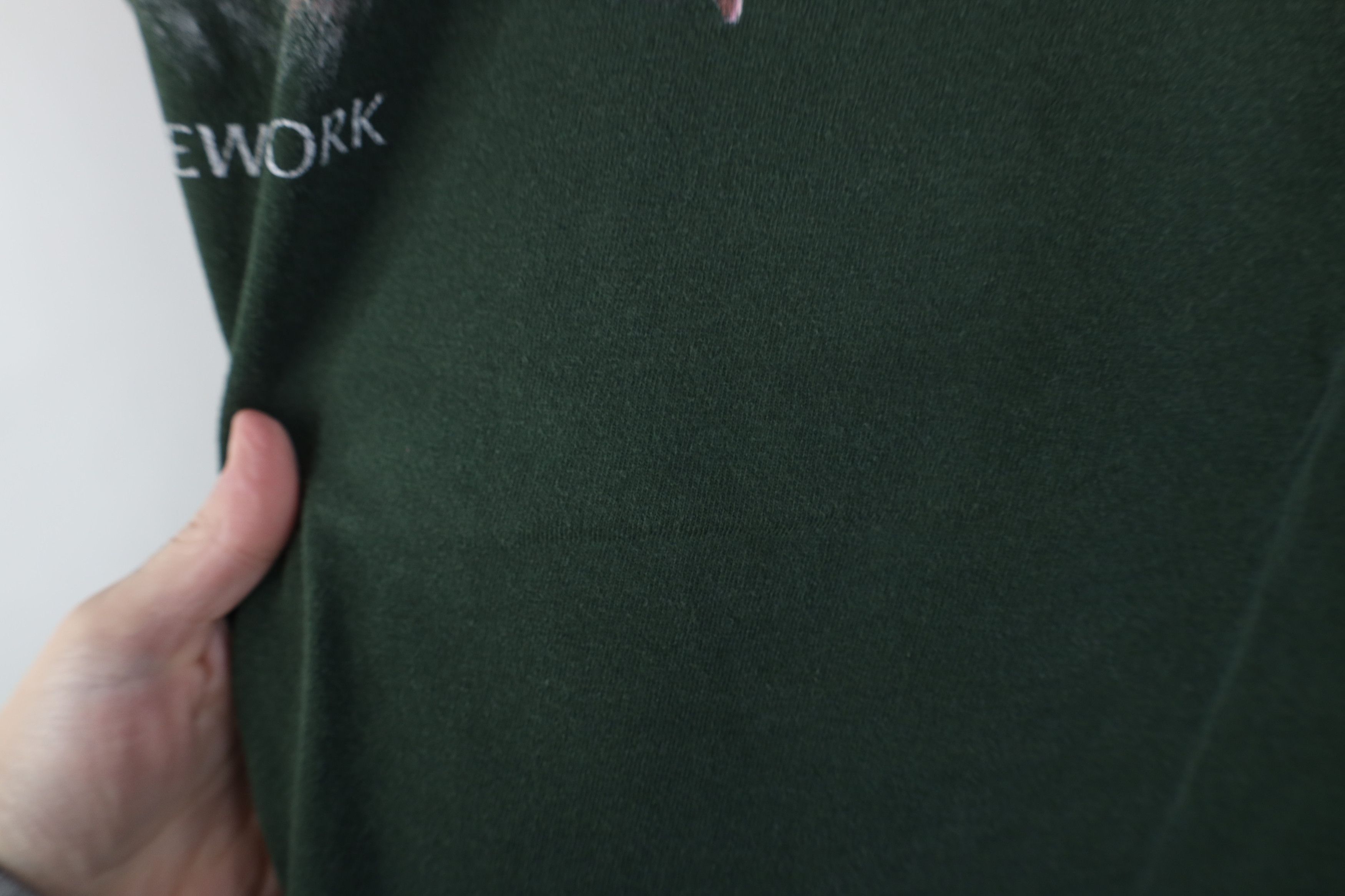 Vintage Vintage 90s Streetwear Nature Wolf Pack T-Shirt Green Size US XXL / EU 58 / 5 - 11 Thumbnail