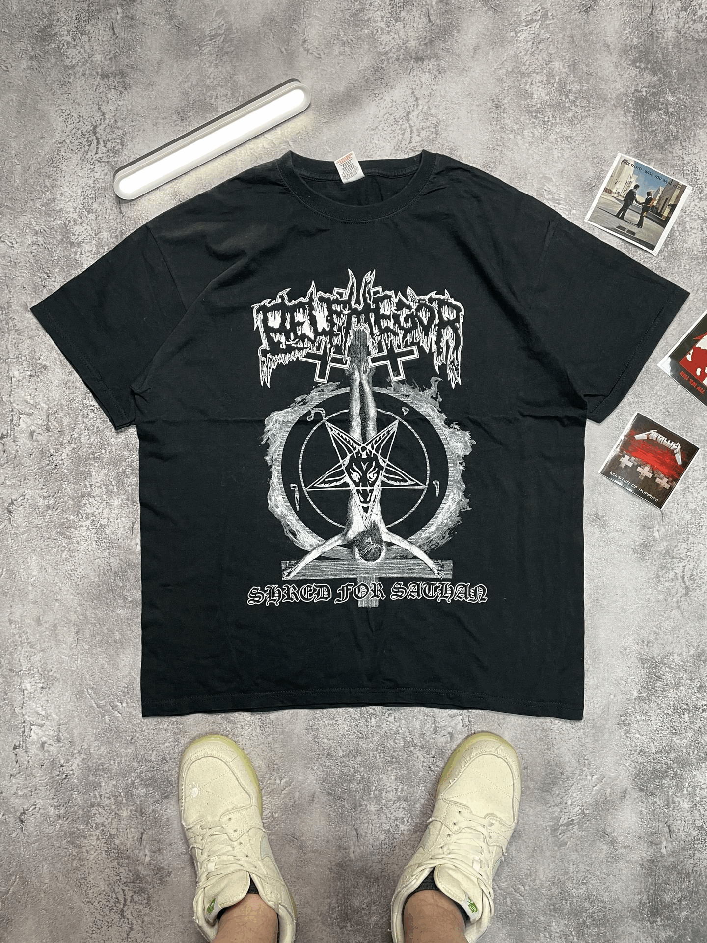 Band Tees Y2K Belphegor Shred For Sathan T Shirt Vintage 2000s Size US XL / EU 56 / 4 - 1 Thumbnail
