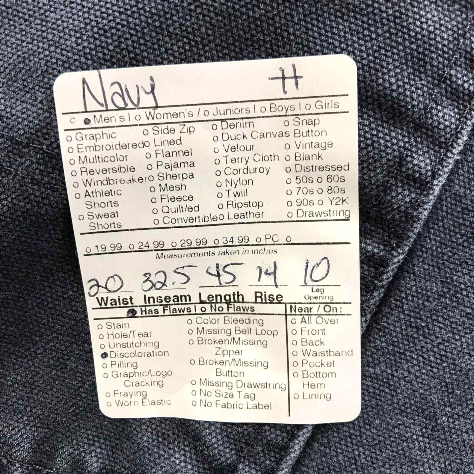 Carhartt Carhartt Pants Men's Size 42X34 Washed Loose Fit Navy B11 Size ONE SIZE - 2 Thumbnail