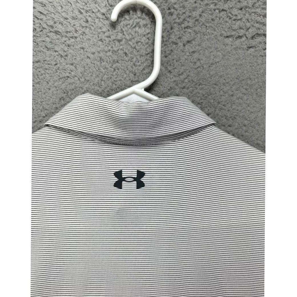 Under Armour Under Armour Polo Shirt Mens Medium White Black Stripes Arizona Cardinals Rugby Golf College Sports Outdoor Loose Stretch Size US M / EU 48-50 / 2 - 5 Thumbnail