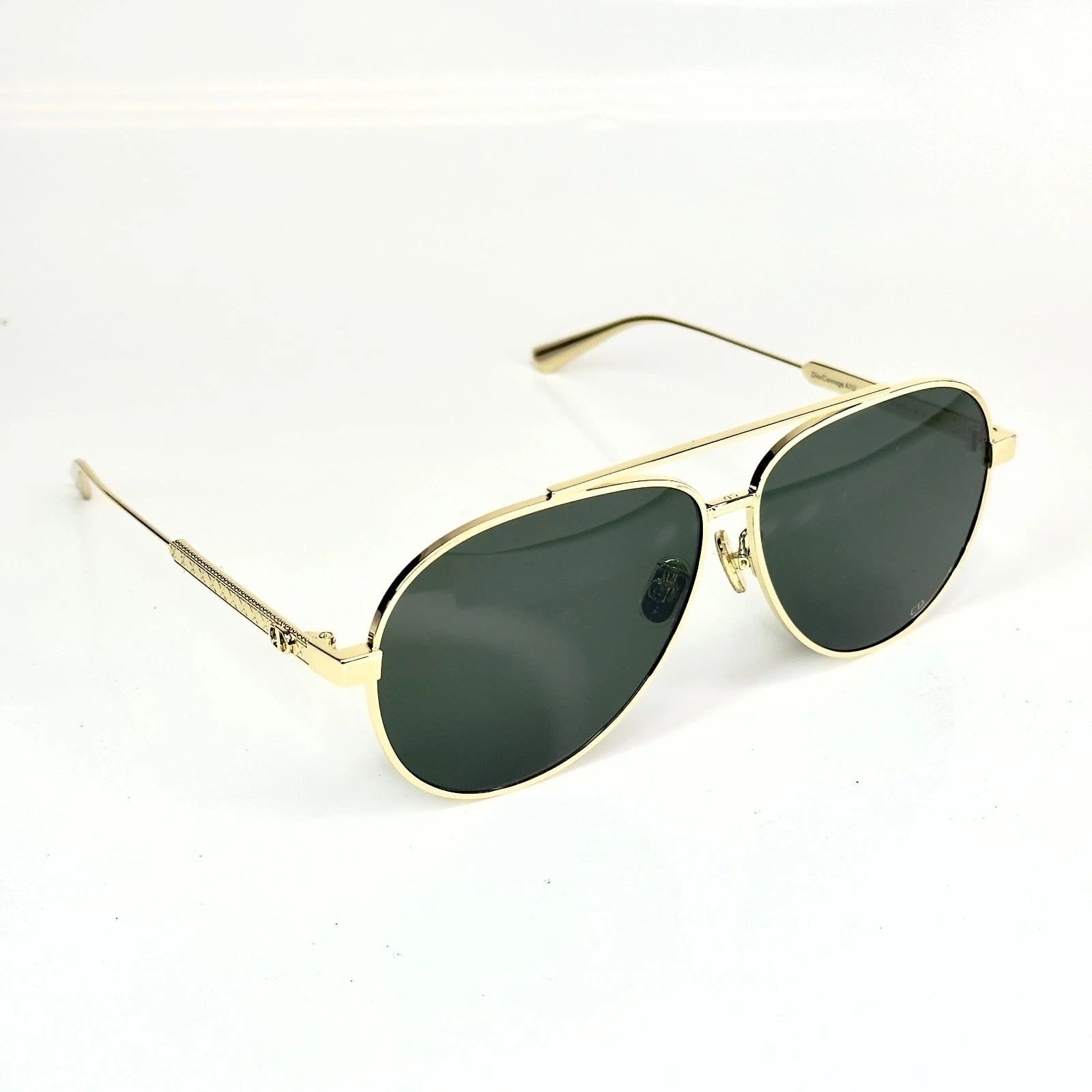 Christian Dior Monsieur CHRISTIAN DIOR Gold Green Cannage A1U CD40165U DIORCANNAGE Size ONE SIZE - 9 Thumbnail