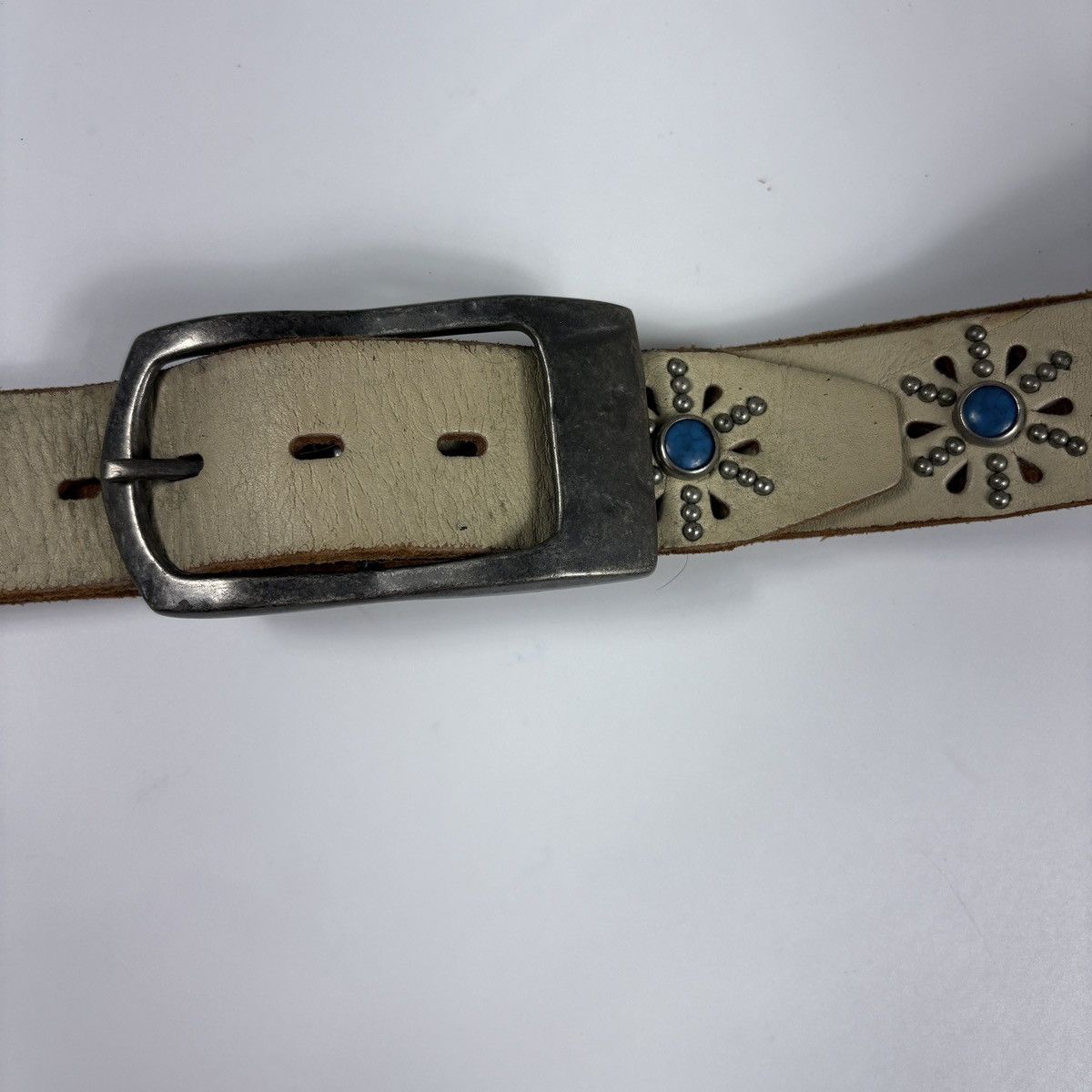 Vintage Vintage studded leather belt Size ONE SIZE - 3 Thumbnail