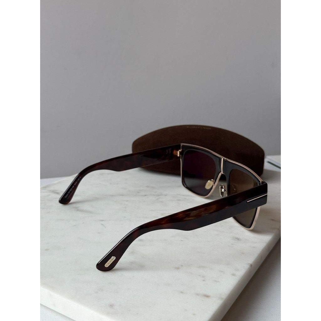 Tom Ford NEW Tom Ford FT1073 Edwin Sunglasses in Havana Brown Square Size ONE SIZE - 5 Thumbnail