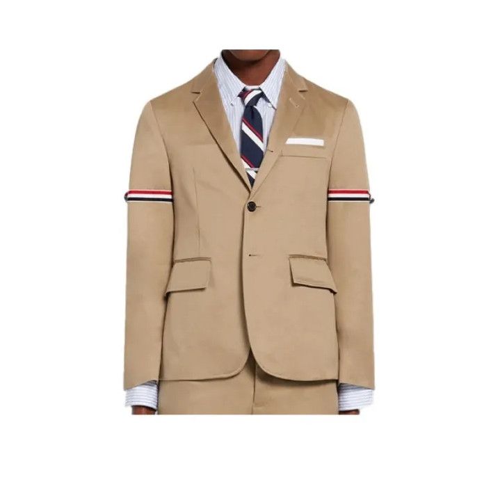 Thom Browne Thom Browne Beige Cotton Suit Jacket for Men Size US M / EU 48-50 / 2 - 1 Thumbnail