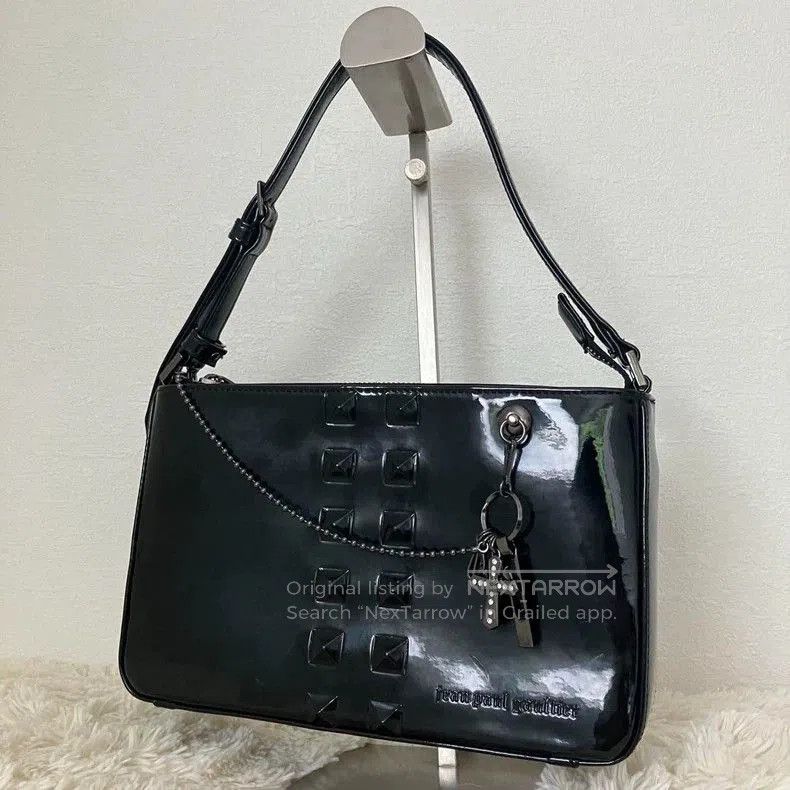Jean Paul Gaultier Jean Paul Gaultier Black Patent Leather Shoulder Bag. Size ONE SIZE - 1 Thumbnail