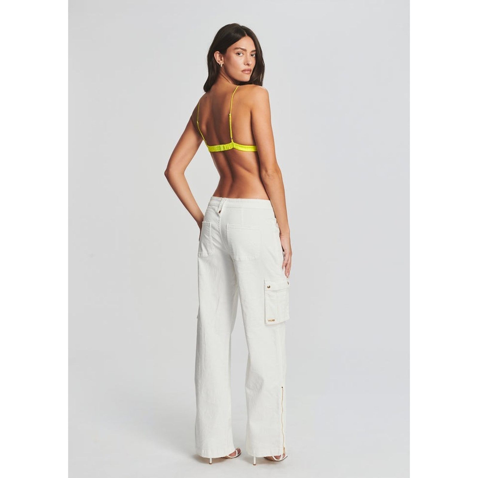 SER.O.YA SER.O.YA $345 Annika High Waisted Wide Leg Ruched Cargo 26 Size 26" / US 2 / IT 38 - 6 Thumbnail