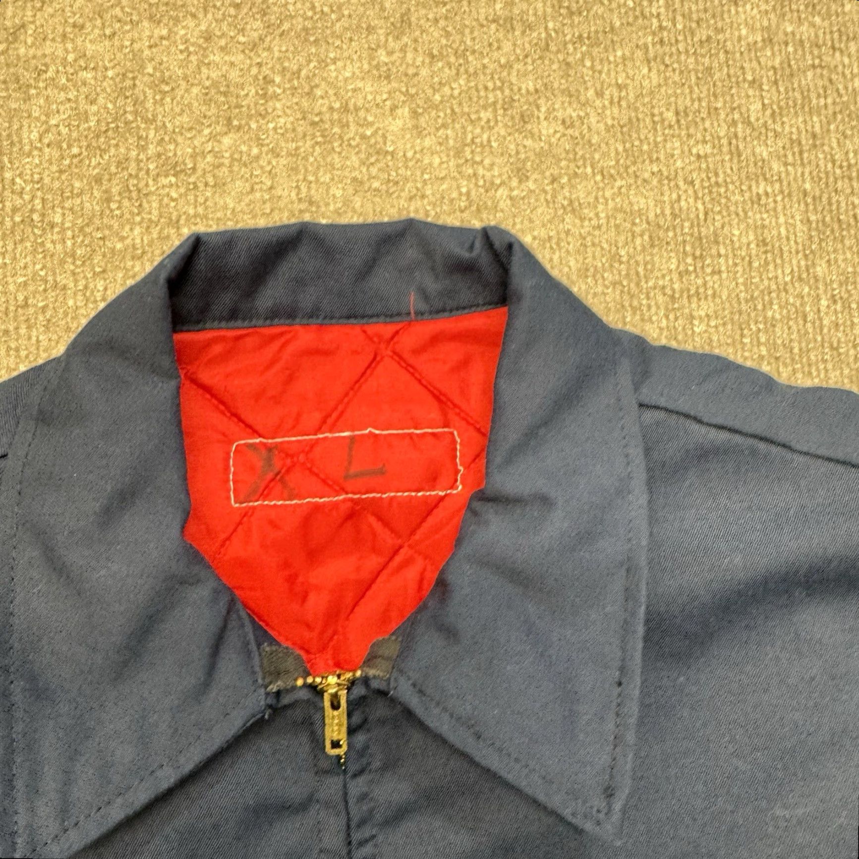 Vintage VINTAGE Uniform Work Jacket Bomber Jacket Mens XL Blue Full Zip Cotton Blend Canvas Quilt Lined 60s Size US XL / EU 56 / 4 - 4 Thumbnail