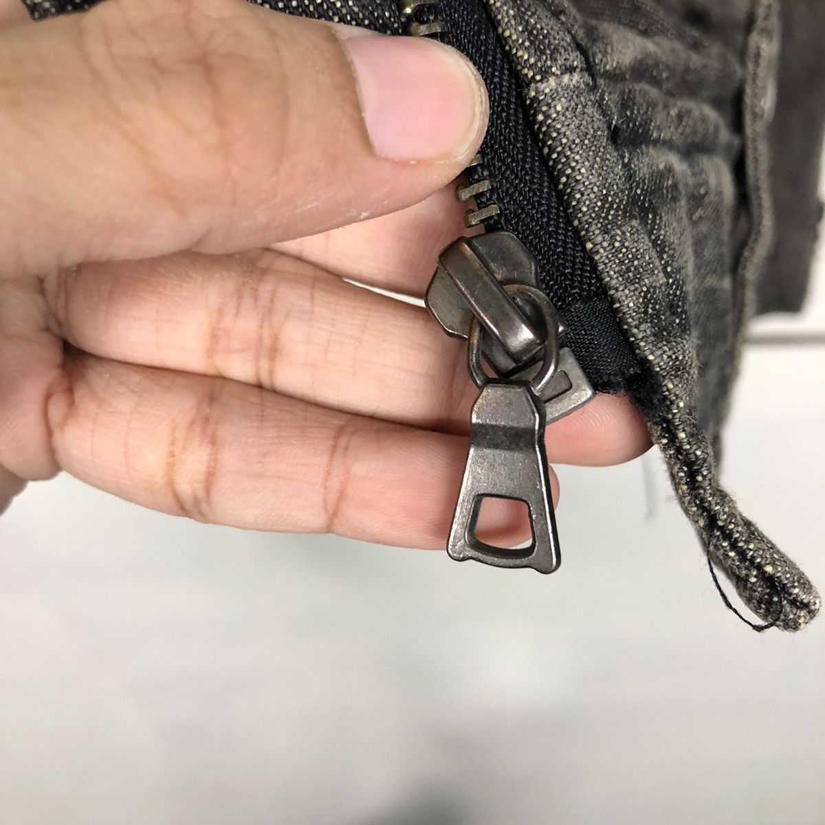 Japanese Brand 📌Vintage Denim Biker Jacket Zipper Issey Miyake Size US M / EU 48-50 / 2 - 17 Thumbnail