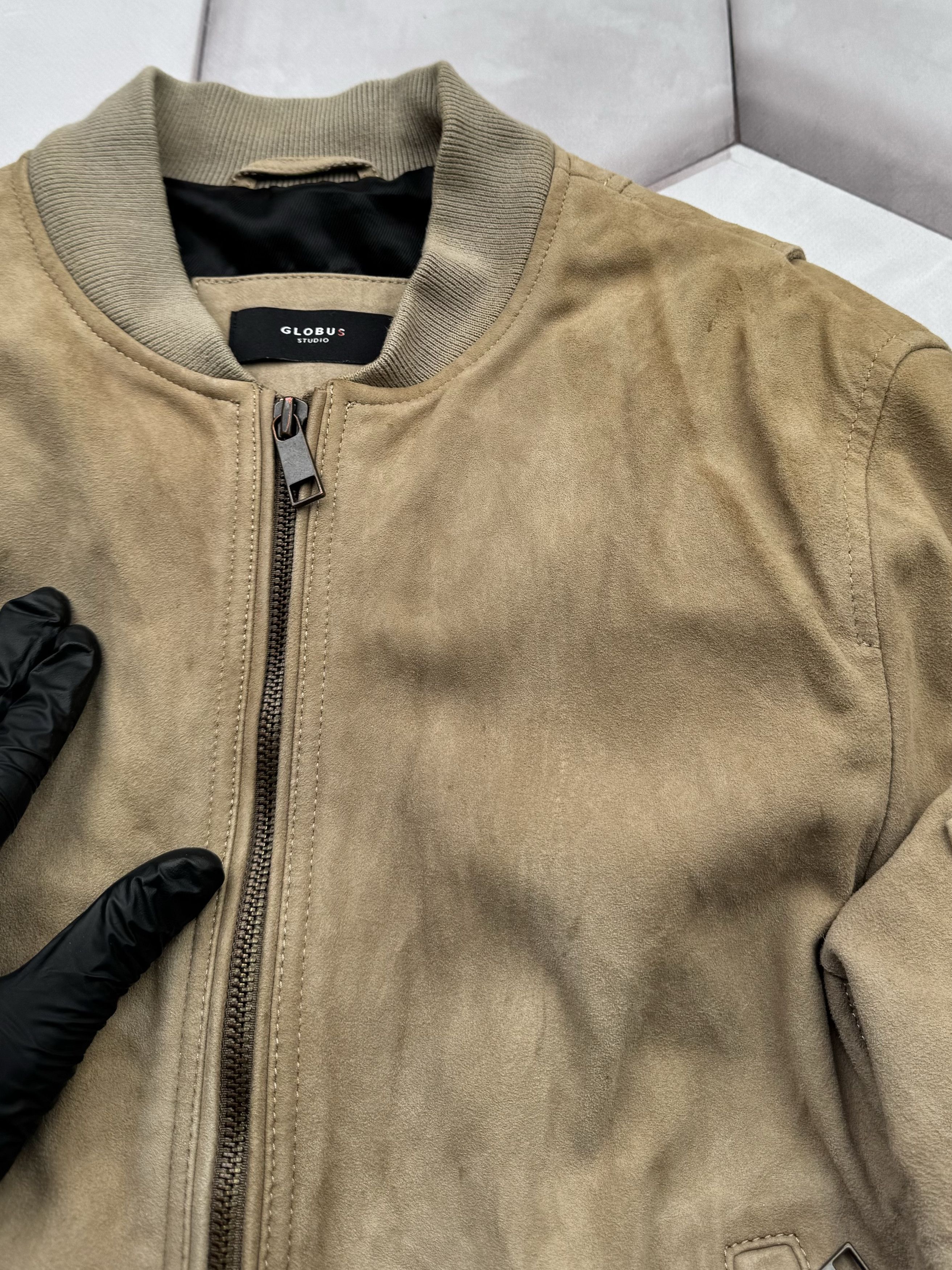 Vintage Vintage Suede Leather Bomber Jacket Size US S / EU 44-46 / 1 - 6 Thumbnail