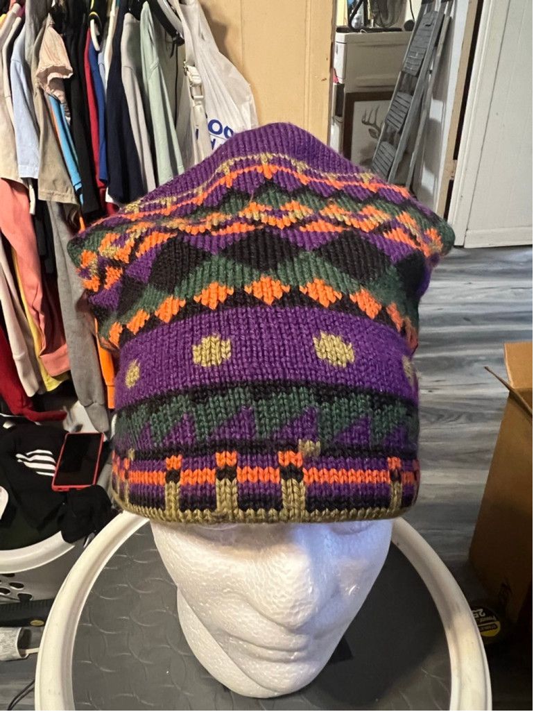Other Women's Merkley HEADGEAR Purple Orange Green Knit Beanie Hat Size ONE SIZE - 1 Thumbnail
