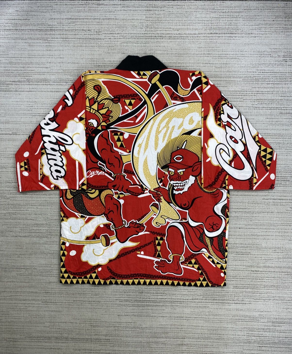 Japanese Brand Vintage Hiroshima Toyo Carp Kimono Japan Rare Design Size US L / EU 52-54 / 3 - 1 Thumbnail